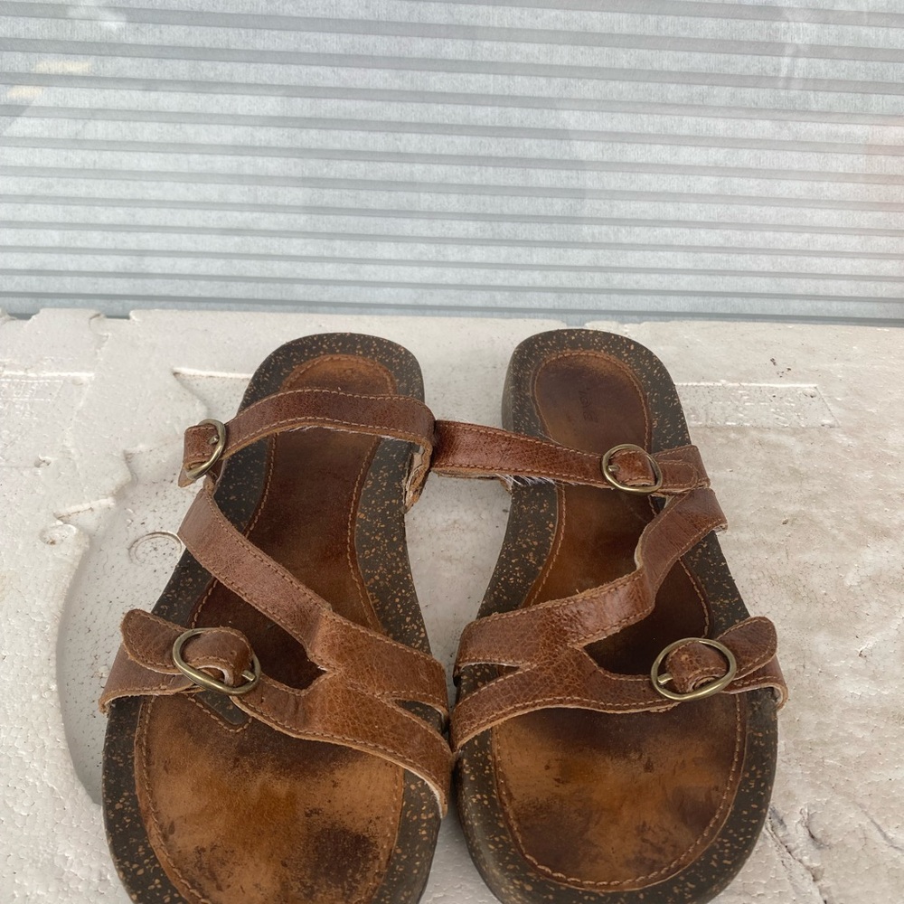 Teva 4186 Women’s Brown Leather Sandals Size W10 - Picture 12 of 15